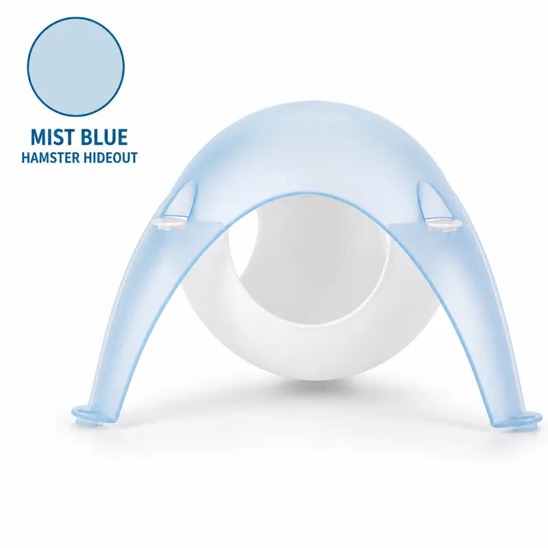 TUFFYUKI Translucent Plastic Hamster Hideout House - Cozy Pod with Wide Entrance and Stable Anti-Slip Feet for Dwarf and Syrian Hamsters