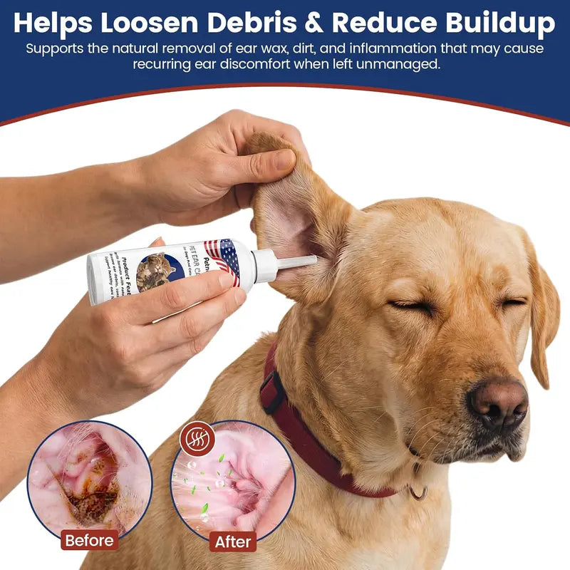 PetNanny Hypoallergenic Dog Ear and Skin Relief Drops - 120ml Yeast Infection Treatment, Itch Relief, Daily Ear Care for Puppies and Dogs, Promotes Healthy Skin