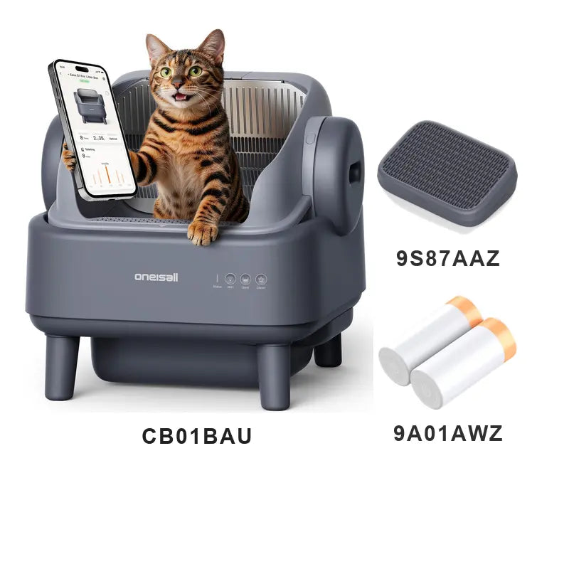 Sohochic Oneisall Smart Self-Cleaning Litter Box with Open-Top Design, APP Remote Control, and 11L Waste Drawer for Large Cats