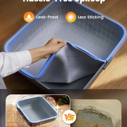 Sohochic Oneisall Smart Self-Cleaning Litter Box with Open-Top Design, APP Remote Control, and 11L Waste Drawer for Large Cats
