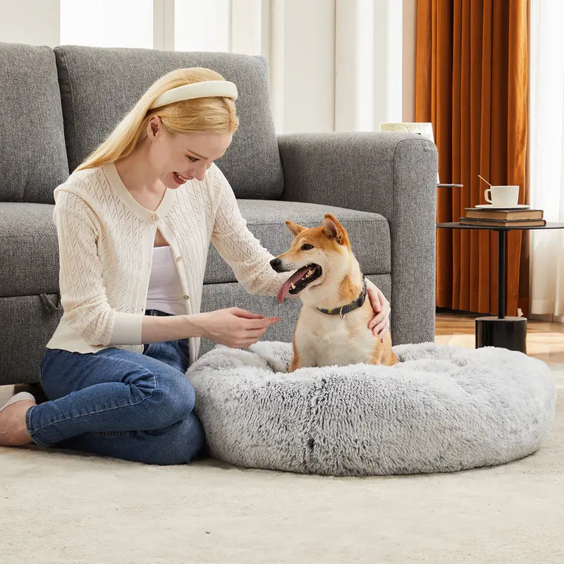 Sweetcrispy Large Orthopedic Memory Foam Dog Sofa Bed with 3-Sided Bolsters, Waterproof Detachable Cover, Non-Slip Base, and Enhanced Joint Relief - 20" L x 24" W x 8" H