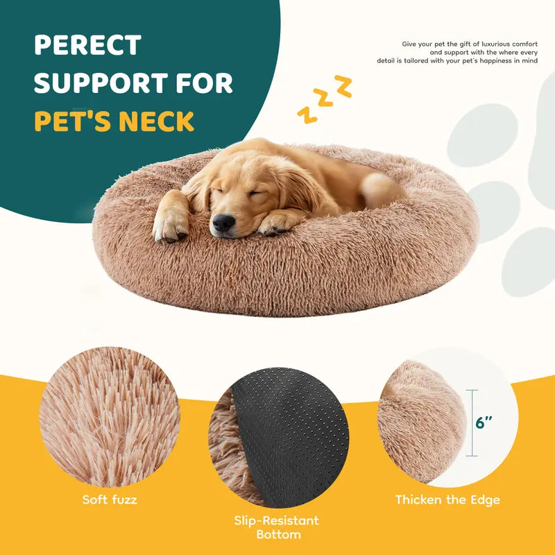 Sweetcrispy Large Orthopedic Memory Foam Dog Sofa Bed with 3-Sided Bolsters, Waterproof Detachable Cover, Non-Slip Base, and Enhanced Joint Relief - 20" L x 24" W x 8" H