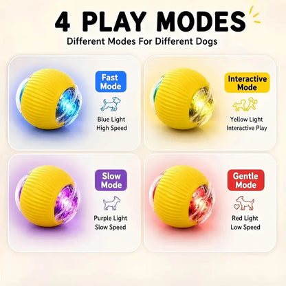 Interactive Smart Ball Dog Toy - Durable, Chew-Resistant, Automatic Obstacle Avoidance for Year-Round Indoor Exercise and Playtime