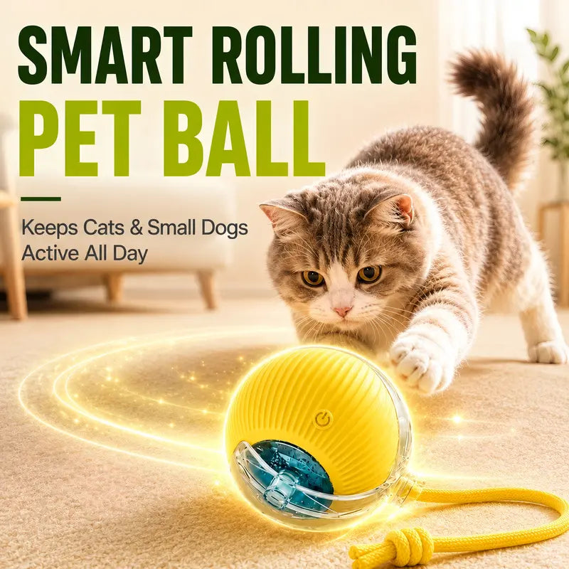 Interactive Smart Ball Dog Toy - Durable, Chew-Resistant, Automatic Obstacle Avoidance for Year-Round Indoor Exercise and Playtime