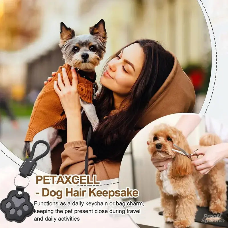 HOLDNEAR Leather Pet Paw Keepsake Keychain with Rope Lanyard - Memorial Charm for Dog and Cat Loss, Thoughtful Gift for Pet Parents and Animal Lovers