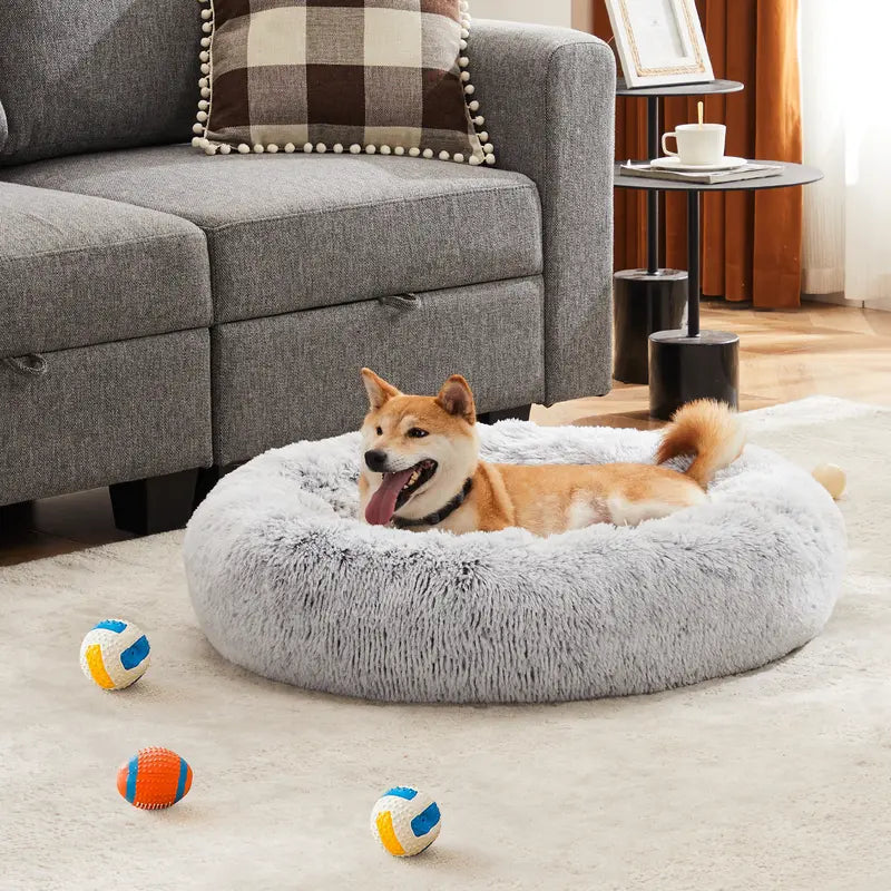 Sweetcrispy Large Orthopedic Memory Foam Dog Sofa Bed with 3-Sided Bolsters, Waterproof Detachable Cover, Non-Slip Base, and Enhanced Joint Relief - 20" L x 24" W x 8" H